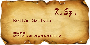 Kollár Szilvia névjegykártya