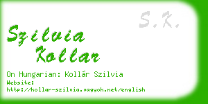 szilvia kollar business card