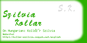 szilvia kollar business card